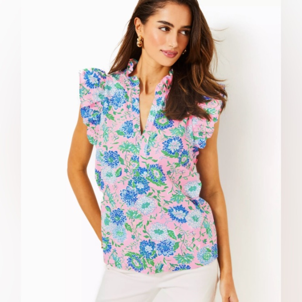 Lilly Pulitzer pink floral top